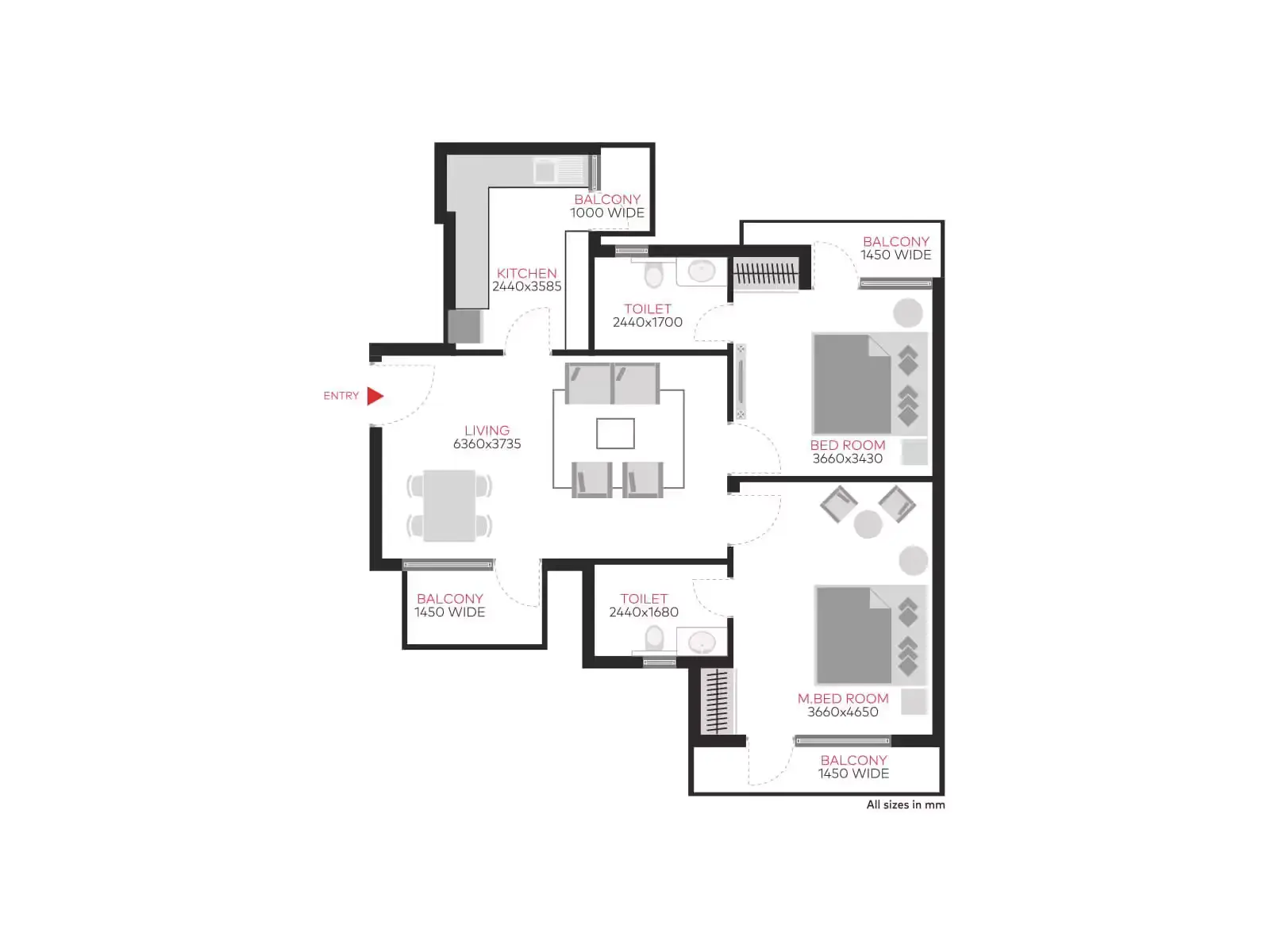 TARC Maceo 4 BHK Floor Plan Sector 91 Gurgaon