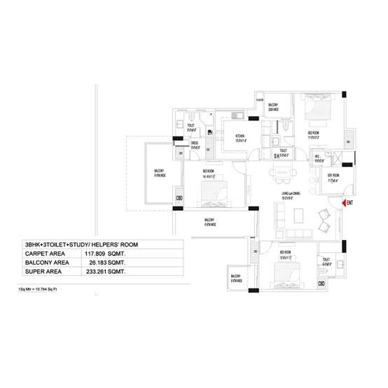 TARC Tripundra 3 BHK living room Bijwasan South Delhi